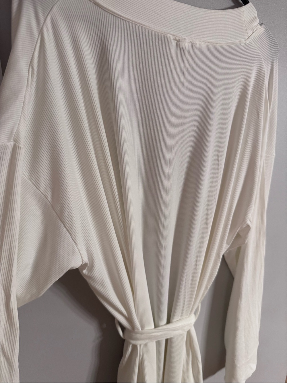 Skims Soft Lounge Ribbed Robe - Marble - Picture 7 of 7